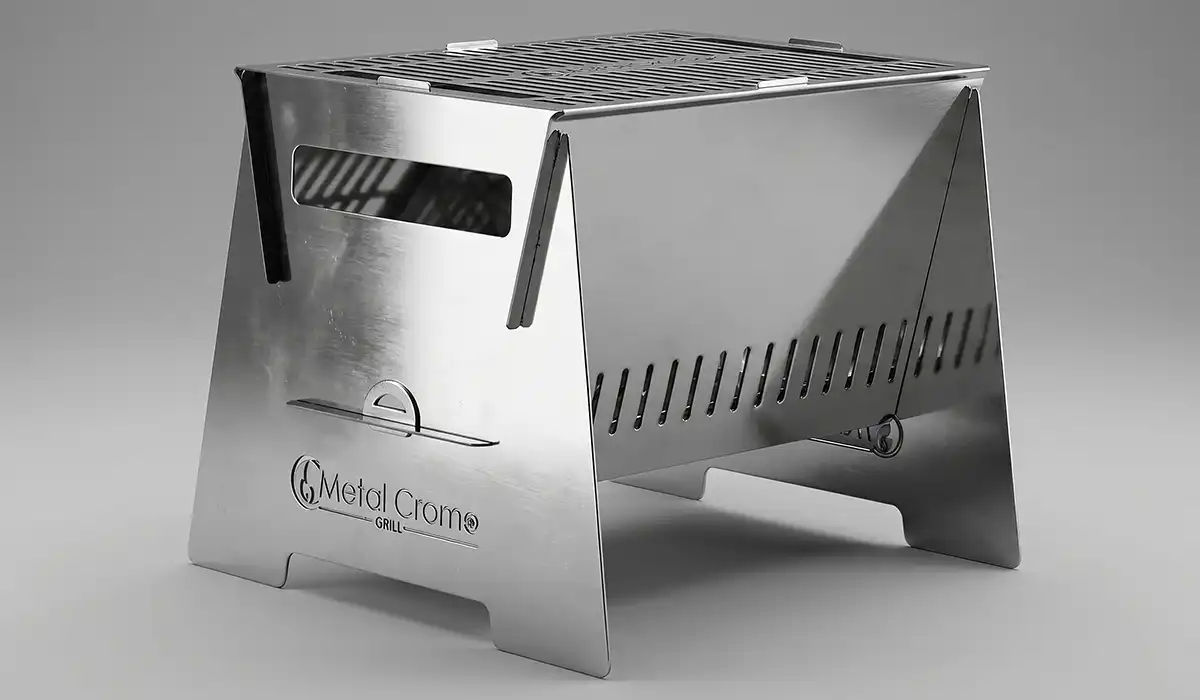 Mini Churrasqueira Portátil Inox