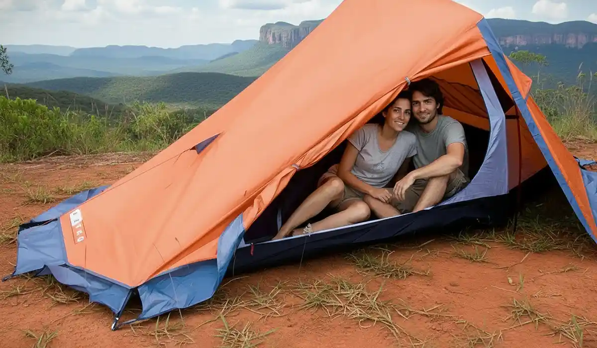 Review técnico da Barraca Azteq Nepal 2: a barraca de trekking com 6000mm de coluna d'água. Leve, resistente e ideal para montanhismo.