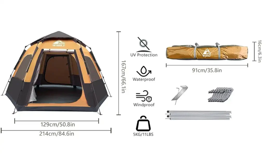 Barraca Hewolf Automática 4 Pessoas