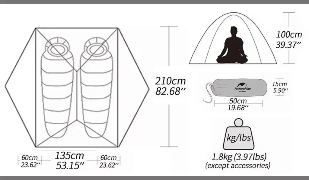 Naturehike Mongar 2 Pessoas
