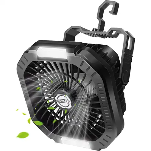 Ventilador de barraca com lanterna LED