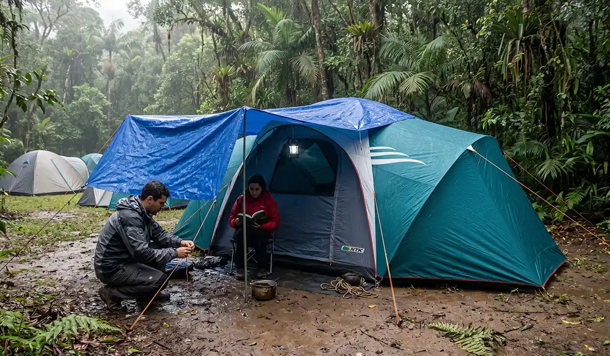 Ventilacao dinamica em barraca camping